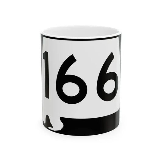 Alabama 166 (Alabama) (Road Sign) White Coffee Mug 11oz - Go Mug Yourself