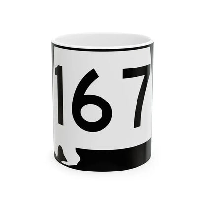 Alabama 167 (Alabama) (Road Sign) White Coffee Mug 11oz - Go Mug Yourself