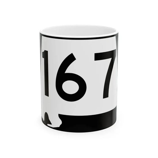 Alabama 167 (Alabama) (Road Sign) White Coffee Mug 11oz - Go Mug Yourself