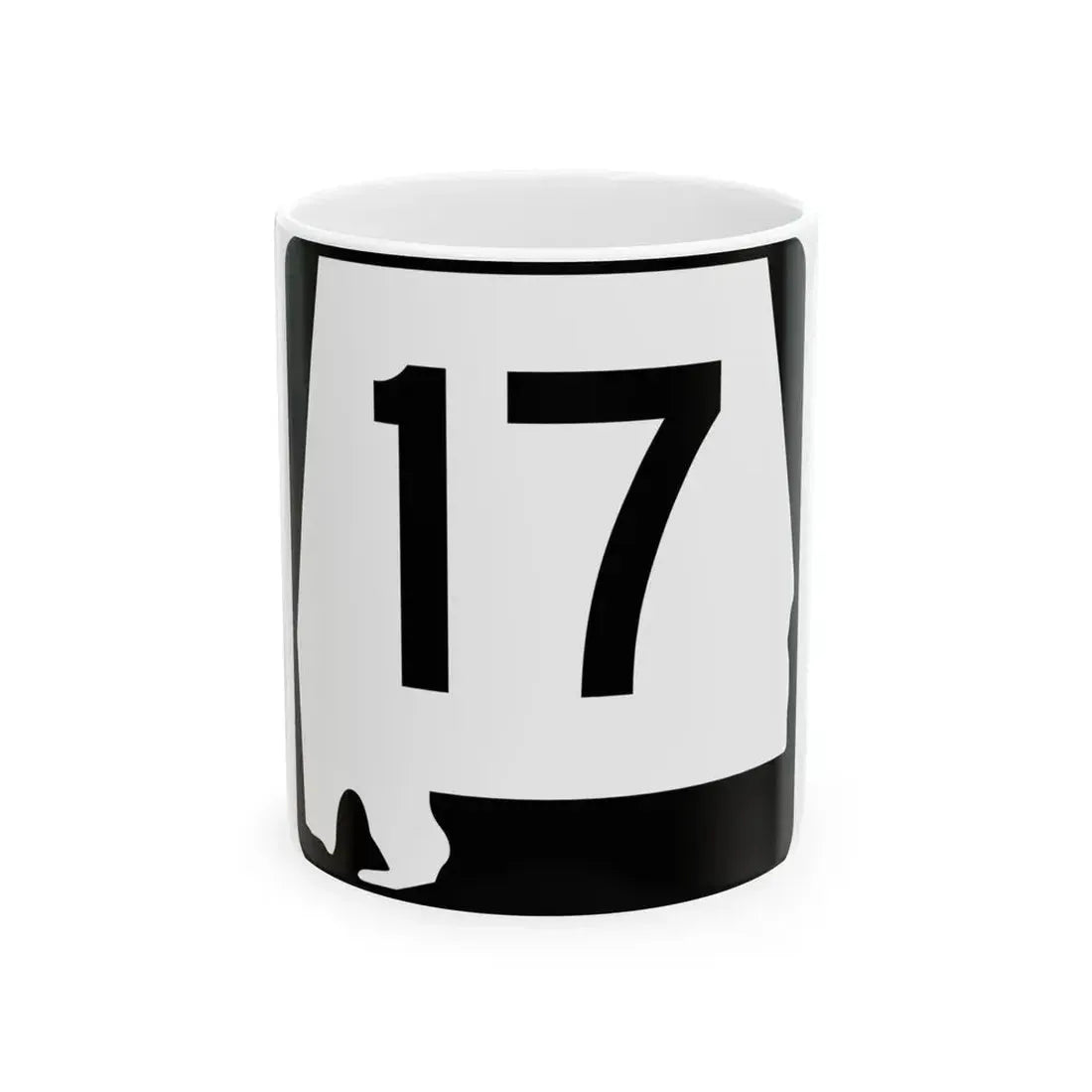 Alabama 17 (Alabama) (Road Sign) White Coffee Mug 11oz - Go Mug Yourself