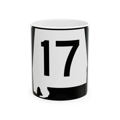 Alabama 17 (Alabama) (Road Sign) White Coffee Mug 11oz - Go Mug Yourself