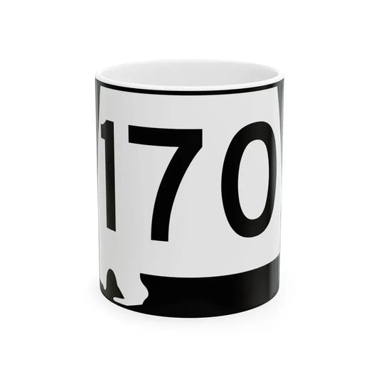 Alabama 170 (Alabama) (Road Sign) White Coffee Mug 11oz - Go Mug Yourself