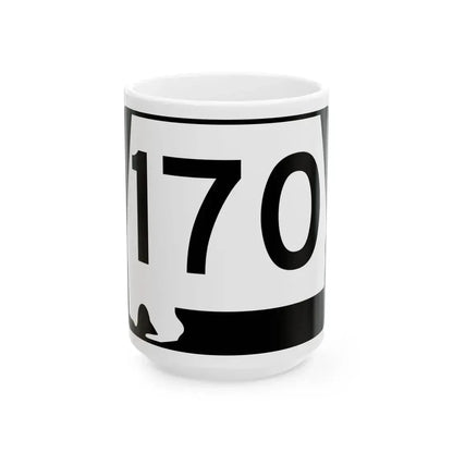 Alabama 170 (Alabama) (Road Sign) White Coffee Mug 15oz - Go Mug Yourself