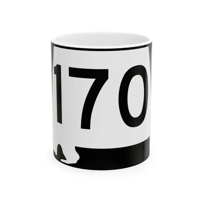 Alabama 170 (Alabama) (Road Sign) White Coffee Mug - Go Mug Yourself