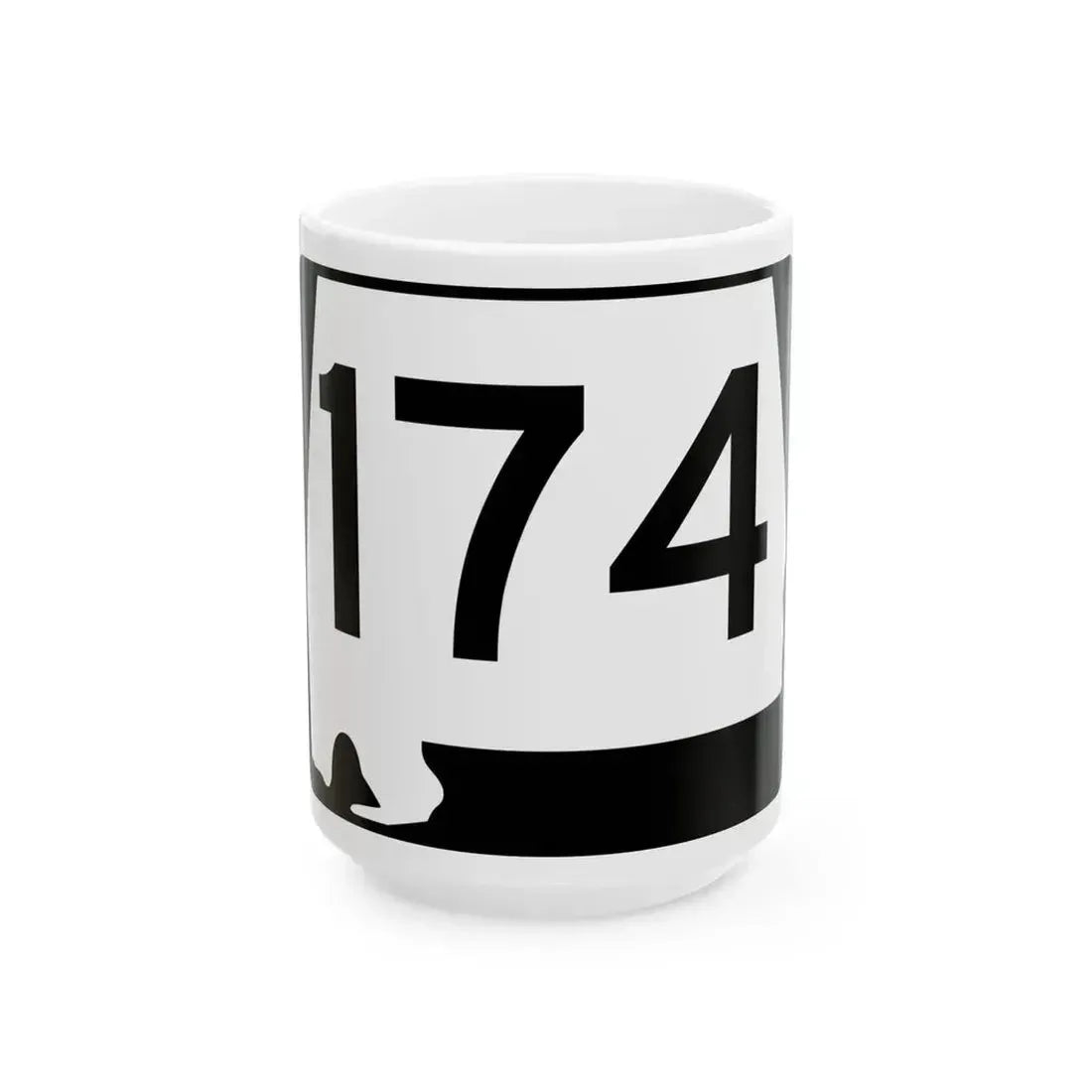 Alabama 174 (Alabama) (Road Sign) White Coffee Mug 15oz - Go Mug Yourself