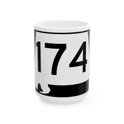 Alabama 174 (Alabama) (Road Sign) White Coffee Mug 15oz - Go Mug Yourself