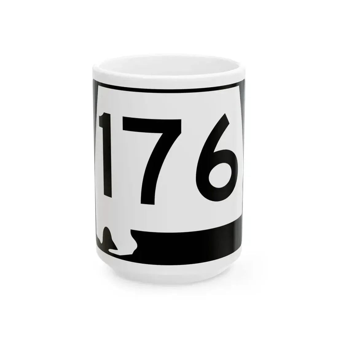 Alabama 176 (Alabama) (Road Sign) White Coffee Mug 15oz - Go Mug Yourself