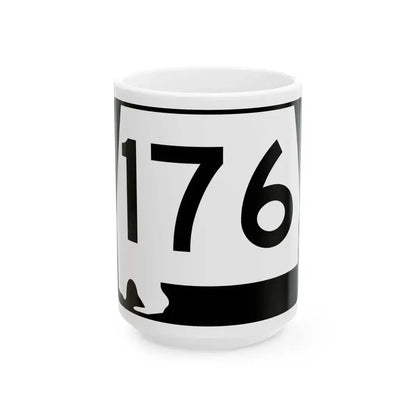 Alabama 176 (Alabama) (Road Sign) White Coffee Mug 15oz - Go Mug Yourself