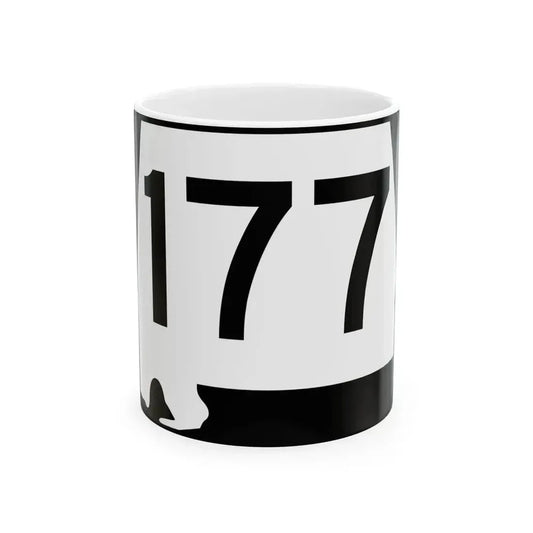 Alabama 177 (Alabama) (Road Sign) White Coffee Mug 11oz - Go Mug Yourself