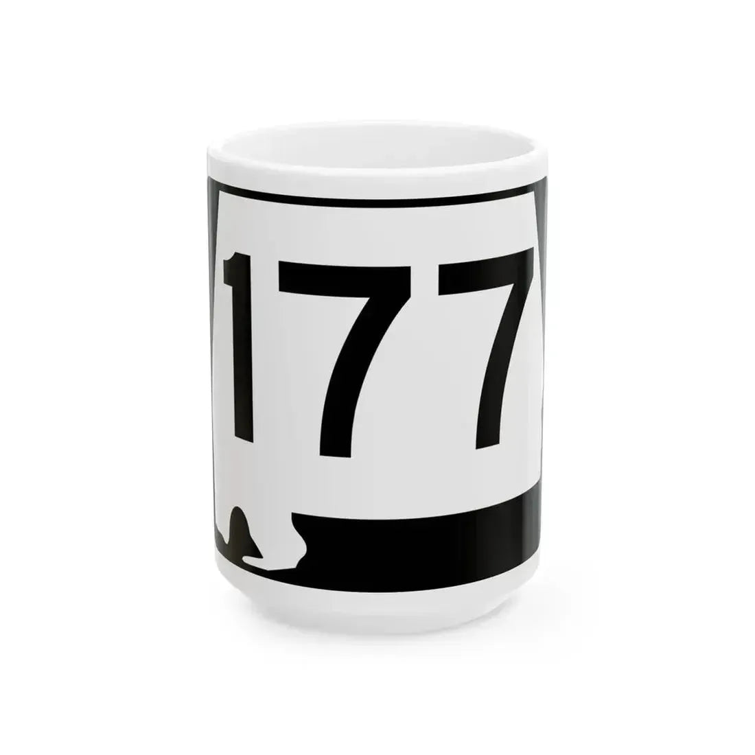 Alabama 177 (Alabama) (Road Sign) White Coffee Mug 15oz - Go Mug Yourself