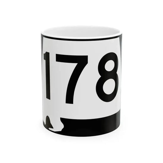 Alabama 178 (Alabama) (Road Sign) White Coffee Mug 11oz - Go Mug Yourself