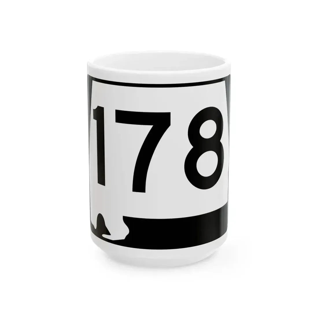 Alabama 178 (Alabama) (Road Sign) White Coffee Mug 15oz - Go Mug Yourself