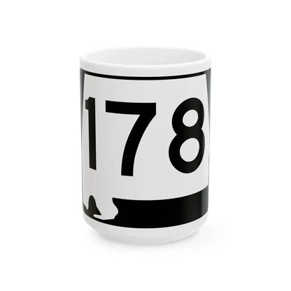 Alabama 178 (Alabama) (Road Sign) White Coffee Mug 15oz - Go Mug Yourself