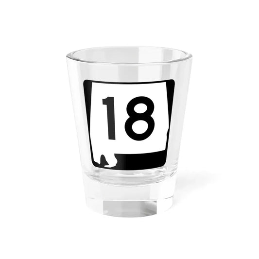 Alabama 18 (Alabama) (Road Sign) Shot Glass 1.5oz 1.5oz - Go Mug Yourself