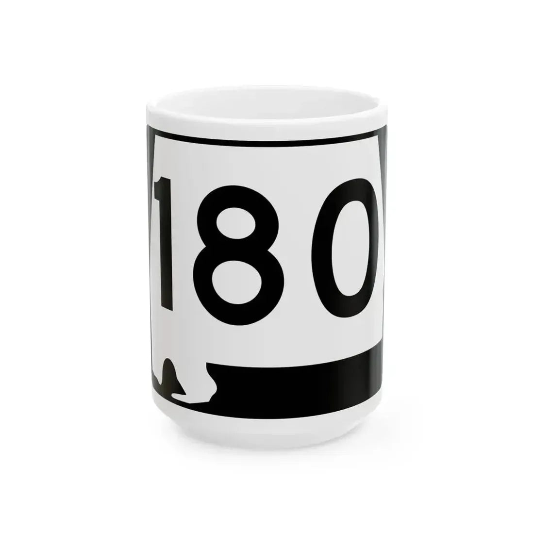 Alabama 180 (Alabama) (Road Sign) White Coffee Mug 15oz - Go Mug Yourself