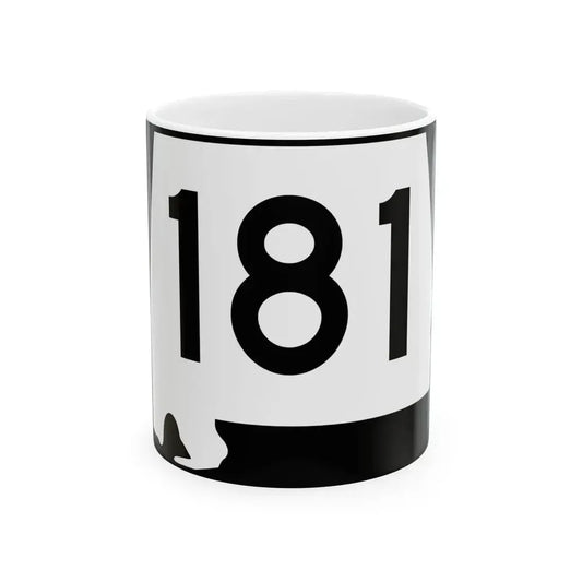 Alabama 181 (Alabama) (Road Sign) White Coffee Mug 11oz - Go Mug Yourself