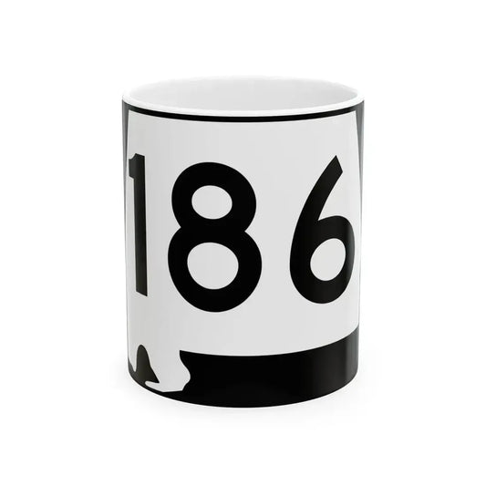 Alabama 186 (Alabama) (Road Sign) White Coffee Mug 11oz - Go Mug Yourself
