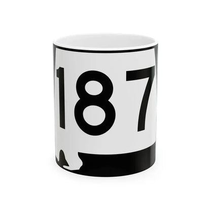 Alabama 187 (Alabama) (Road Sign) White Coffee Mug 11oz - Go Mug Yourself