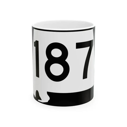 Alabama 187 (Alabama) (Road Sign) White Coffee Mug 11oz - Go Mug Yourself