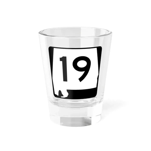 Alabama 19 (Alabama) (Road Sign) Shot Glass 1.5oz 1.5oz - Go Mug Yourself