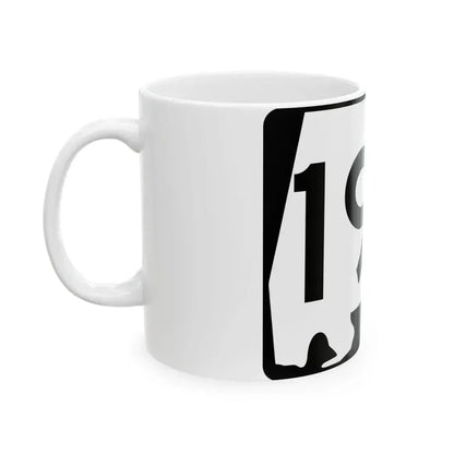 Alabama 190 (Alabama) (Road Sign) White Coffee Mug - Go Mug Yourself