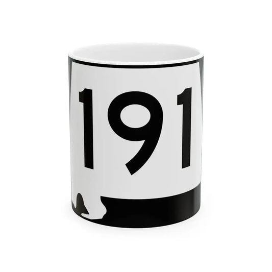 Alabama 191 (Alabama) (Road Sign) White Coffee Mug 11oz - Go Mug Yourself