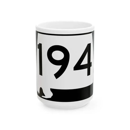 Alabama 194 (Alabama) (Road Sign) White Coffee Mug 15oz - Go Mug Yourself