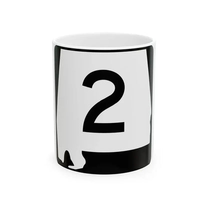 Alabama 2 (Alabama) (Road Sign) White Coffee Mug 11oz - Go Mug Yourself