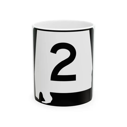 Alabama 2 (Alabama) (Road Sign) White Coffee Mug 11oz - Go Mug Yourself