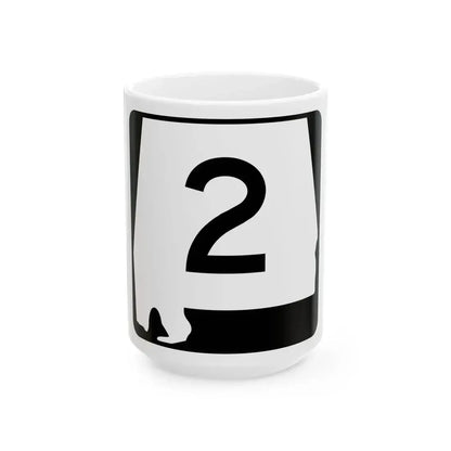Alabama 2 (Alabama) (Road Sign) White Coffee Mug 15oz - Go Mug Yourself