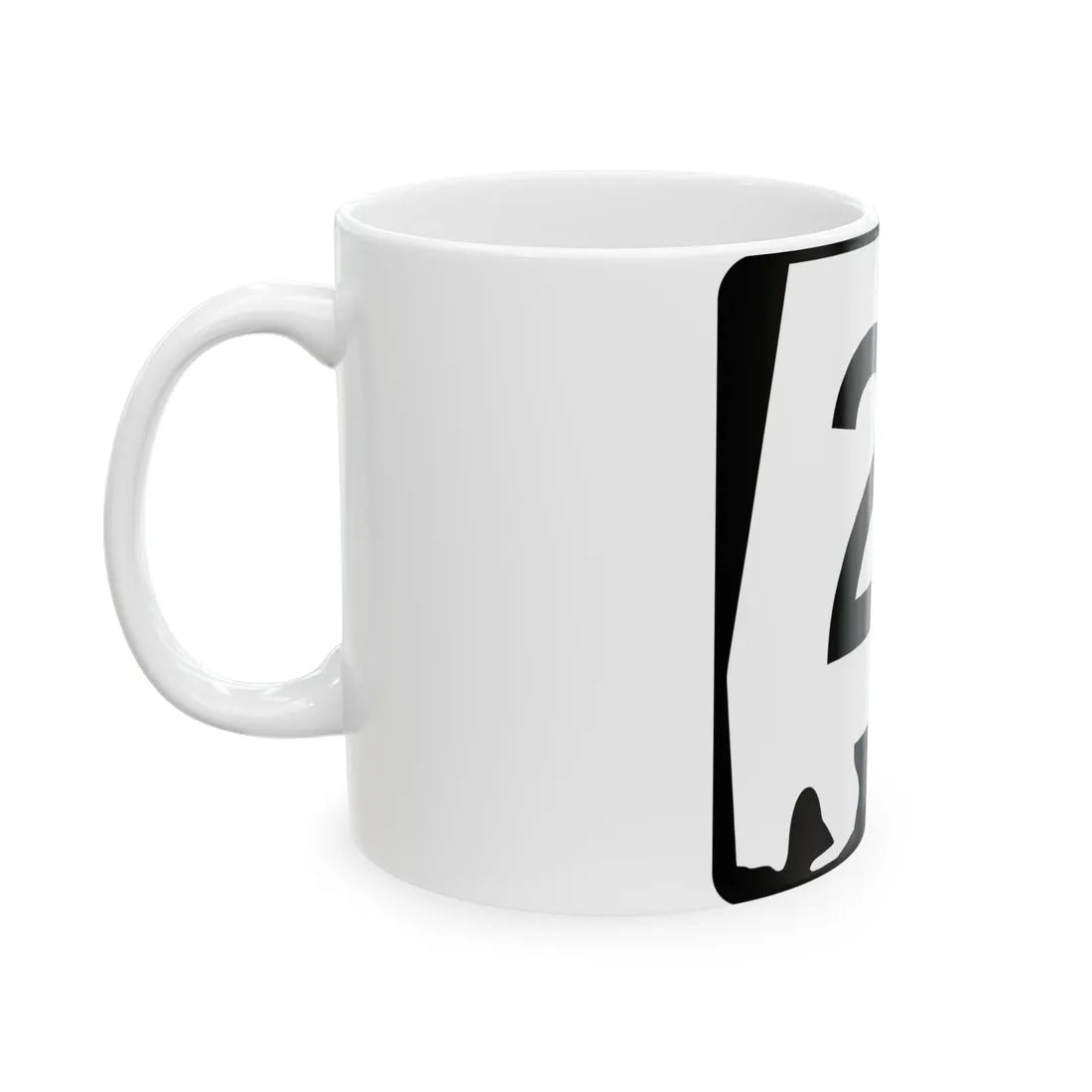 Alabama 21 (Alabama) (Road Sign) White Coffee Mug - Go Mug Yourself