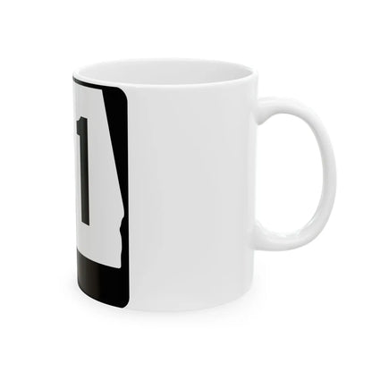 Alabama 21 (Alabama) (Road Sign) White Coffee Mug - Go Mug Yourself
