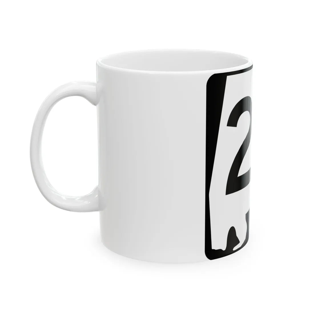 Alabama 22 (Alabama) (Road Sign) White Coffee Mug - Go Mug Yourself
