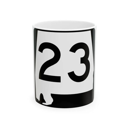 Alabama 23 (Alabama) (Road Sign) White Coffee Mug 11oz - Go Mug Yourself