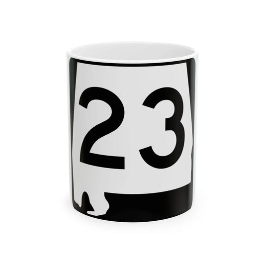 Alabama 23 (Alabama) (Road Sign) White Coffee Mug 11oz - Go Mug Yourself
