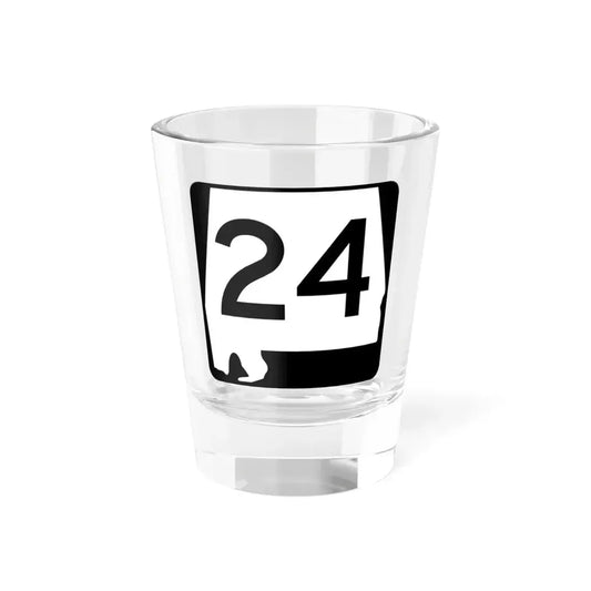 Alabama 24 (Alabama) (Road Sign) Shot Glass 1.5oz 1.5oz - Go Mug Yourself