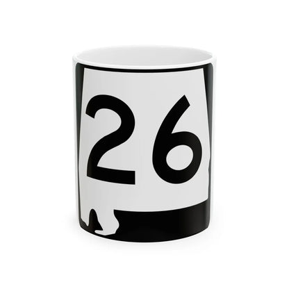 Alabama 26 (Alabama) (Road Sign) White Coffee Mug 11oz - Go Mug Yourself