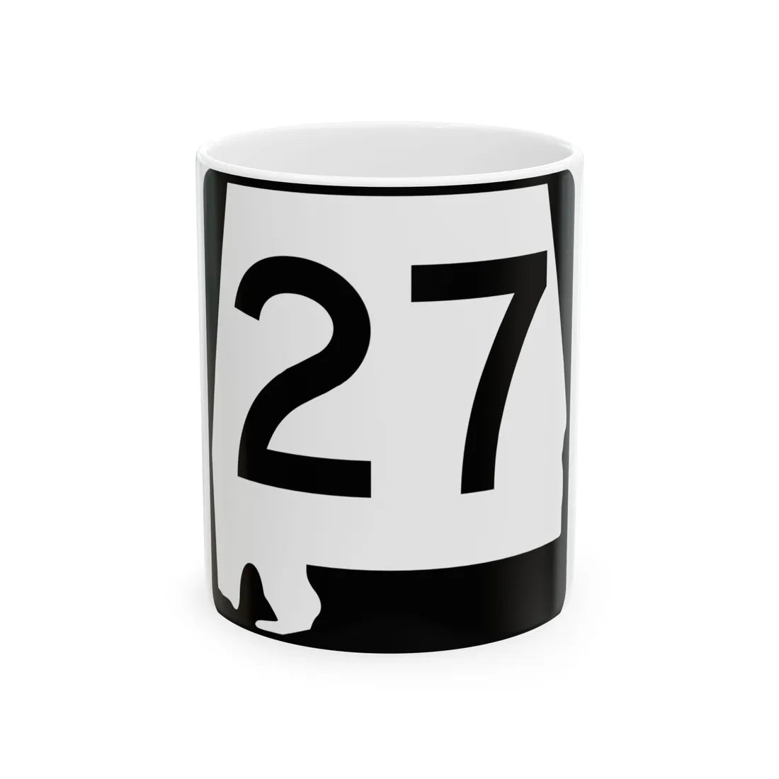 Alabama 27 (Alabama) (Road Sign) White Coffee Mug 11oz - Go Mug Yourself