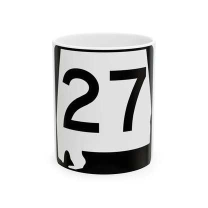 Alabama 27 (Alabama) (Road Sign) White Coffee Mug 11oz - Go Mug Yourself