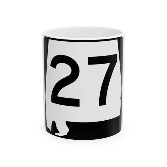 Alabama 27 (Alabama) (Road Sign) White Coffee Mug 11oz - Go Mug Yourself