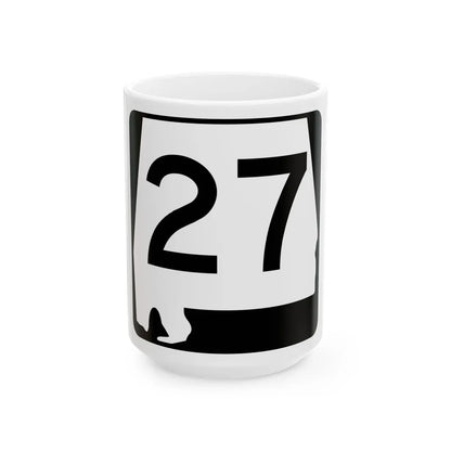 Alabama 27 (Alabama) (Road Sign) White Coffee Mug 15oz - Go Mug Yourself