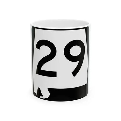 Alabama 29 (Alabama) (Road Sign) White Coffee Mug 11oz - Go Mug Yourself