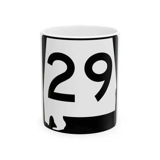 Alabama 29 (Alabama) (Road Sign) White Coffee Mug 11oz - Go Mug Yourself