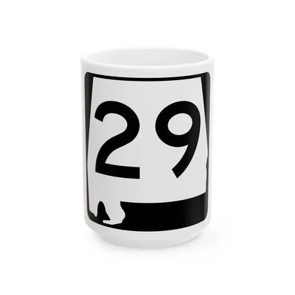 Alabama 29 (Alabama) (Road Sign) White Coffee Mug 15oz - Go Mug Yourself