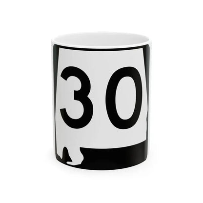 Alabama 30 (Alabama) (Road Sign) White Coffee Mug 11oz - Go Mug Yourself