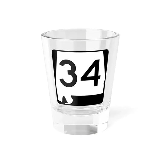 Alabama 34 (Alabama) (Road Sign) Shot Glass 1.5oz 1.5oz - Go Mug Yourself