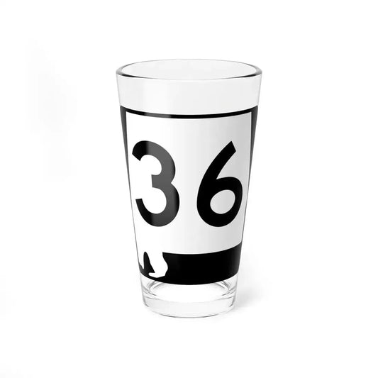 Alabama 36 (Alabama) (Road Sign) Pint Glass 16oz 16oz - Go Mug Yourself