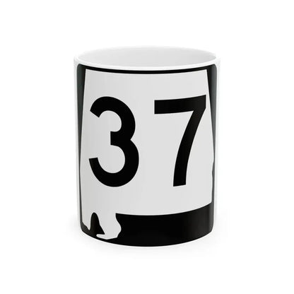 Alabama 37 (Alabama) (Road Sign) White Coffee Mug 11oz - Go Mug Yourself