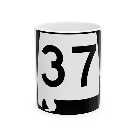 Alabama 37 (Alabama) (Road Sign) White Coffee Mug 11oz - Go Mug Yourself