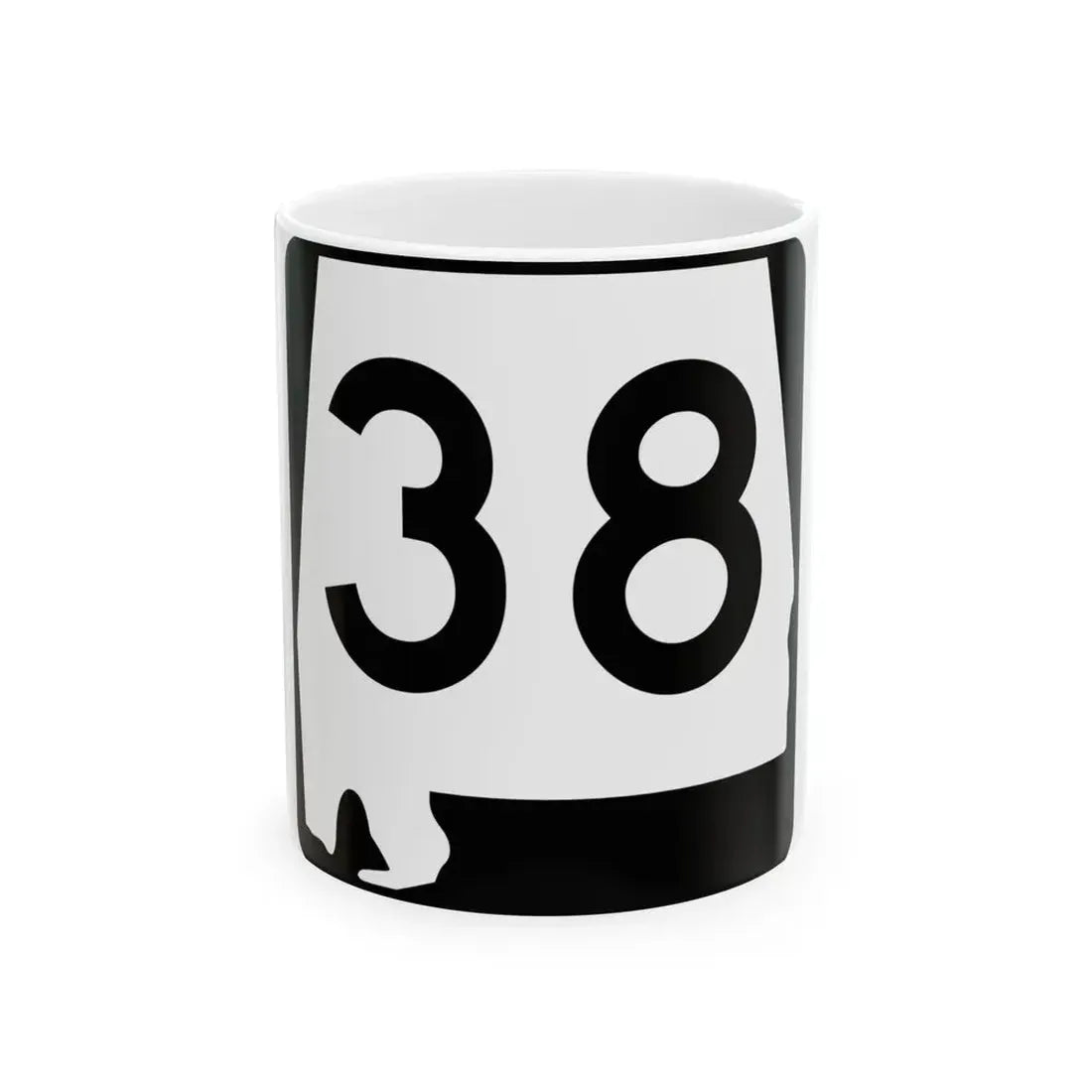 Alabama 38 (Alabama) (Road Sign) White Coffee Mug 11oz - Go Mug Yourself